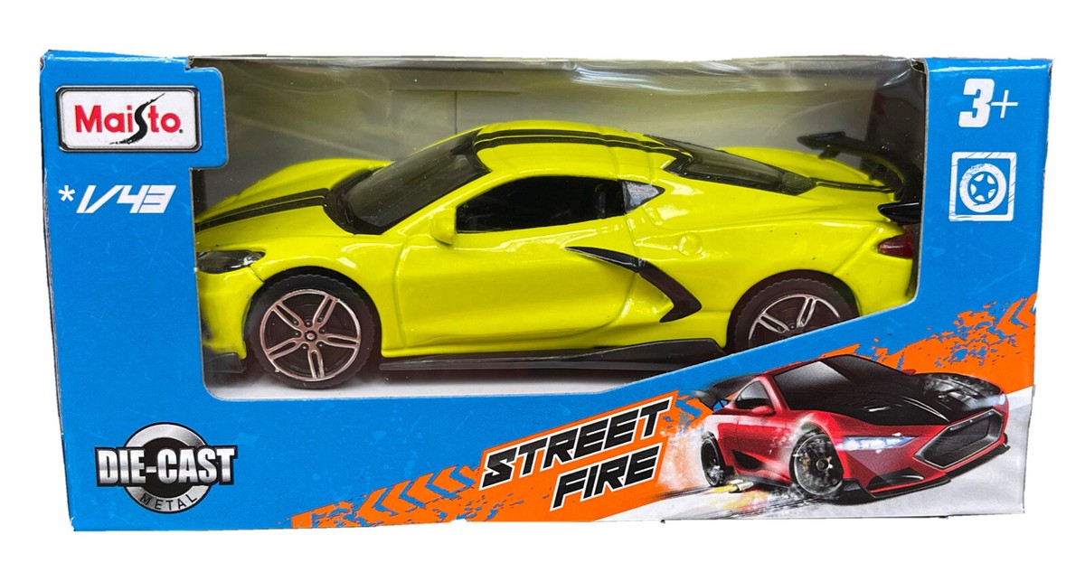 Maisto 2022 Street Fire Accelerate Yellow 2020 Chevrolet Corvette