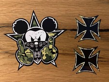 3x Bad Mickey Aufkleber Sticker Camo Cross Oldschool Rat Look Ratte Rost MG370