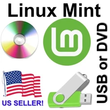 Linux Mint Latest 22.2 Cinnamon Version 64bit BOOTABLE/LIVE USB or DVD FREE SHIP