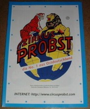 ZIRKUSPROGRAMM / ZIRKUS PROGRAMM: DEUTSCHLAND 1998 CIRCUS PROBST RUDOLF