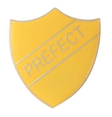 Gelbes Präfekt Anstecker für Schulen vergoldet Pin Badge