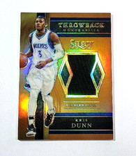 2017-18 Panini Select Kris Dunn Throwback Memorabilia Copper Prizm /49 #TM-KDN