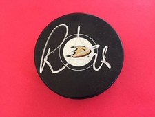Brandon Montour Ducks Hockey Signed Auto Puck Holder Auto