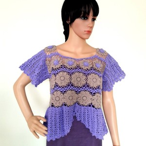 purple crochet top