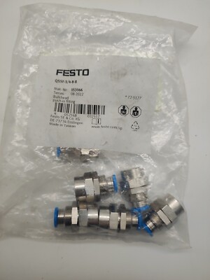 FESTO Schott-Steckverschraubung QSSF-1/4-8-B   -153166  Bulkhead Push In Fitting