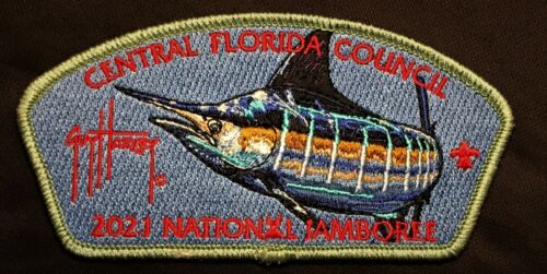 BSA CENTRAL FLORIDA COUNCIL 2021 SCOUT JAMBOREE 2023 OA 326 9-PATCH GUY HARVEY - Picture 8 of 12
