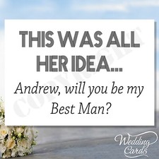 Biglietto personalizzato invito sposi Will you be my Best man Usher Groomsman 