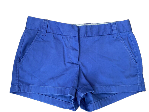 J. Crew Damengröße 6 königsblau eingebrochen 100 % Baumwolle 3" Chino Shorts
