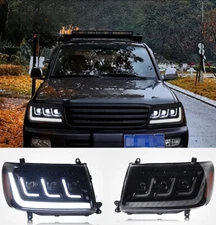 Land Cruiser LC100 1998-2007 LED DRL Double Beam Projector Headlights 1 Pair