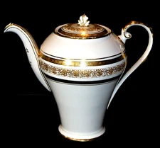 Vintage Aynsley "Solitaire" Pattern #8206 Gold Encrusted Bone China Coffee Pot