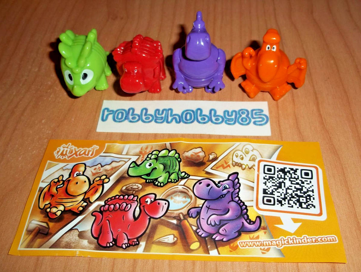 DINOSAURS EXPLORERS COMPLETE SET WITH APAPERS KINDER JOY SURPRISE EGG TOYS  2014