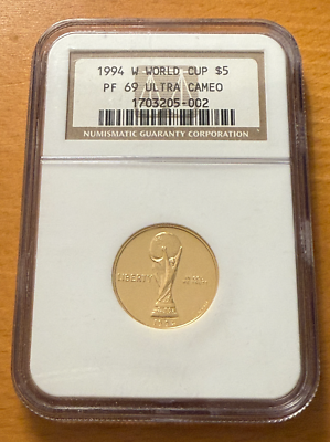 ゴールドモノ Gold mono 1994 №5 US 1994 W Gold $5 5 Dollars NGC PF69UC World Cup | eBay