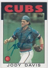 1986 Topps #767 Jody Davis Cubs Signed Auto Ip Autograph Free Shipping!