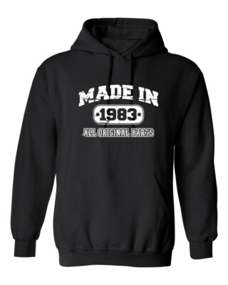 Made in Nineteen Eighty Three Graphics Novelty Sarcastic Humor Men's Hoodies