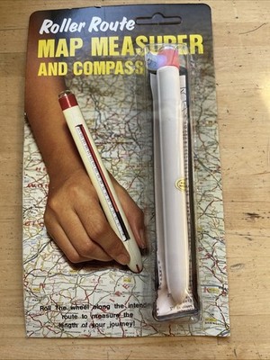 Vintage Roller Route Map Measurer & Compass Hong Kong NOS Sealed