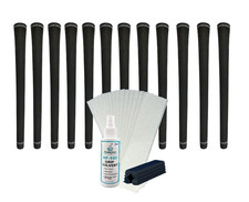 Golf Grip Regrip Kit - 13 Grips Solvent Vise Midsize Black Golf Grips Brand New