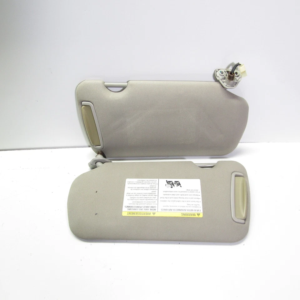 2000-2003 Nissan Altima Sun Visor Set LH RH Driver Passenger OEM Gray w/ Lights - Image 4 of 4