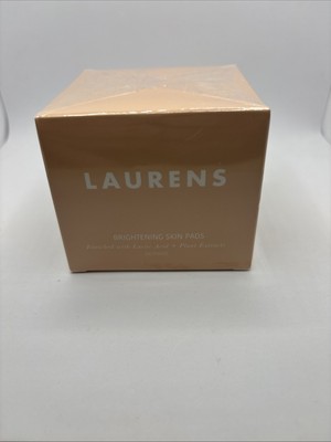 Laurens Brightening Skin Pads Lactic Acid Plant Extracts NIB 50 Pads Sealed Box