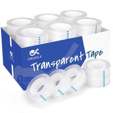 30 Rolls Transparent Tape Refills, Clear Tape, All-Purpose Transparent Glossy...