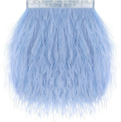 Blue Ostrich Feather Trim - 1.5Ply 2Yards 4-5Inch Feathers Fringe Ribbons Trim