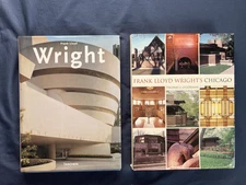  2 Frank Lloyd Wright HC books Frank Lloyd Wright & Frank Lloyd Wrigt's Chicago