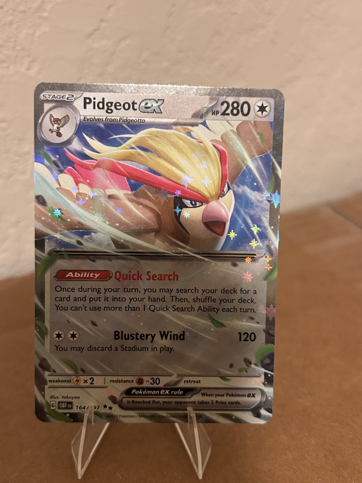Pidgeot ex 164/197 SV03: Obsidian Flames Holo