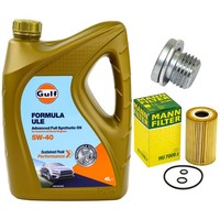 MotoröL Filter Set 5W-40 5 Liter + ÖLablassschraube FüR VW Tiguan 2.0 TDI 5N