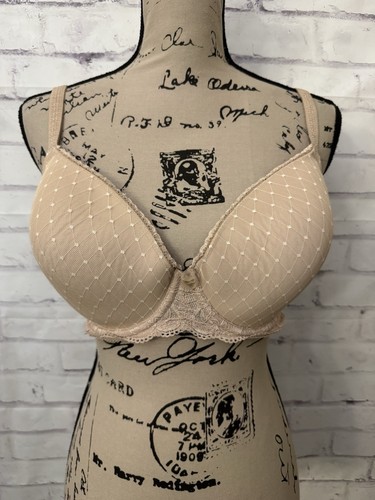 Wacoal Bra Size 34G Reveal Contour Underwire Bra 853115 Beige Lace