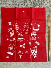 Huge Red Santa Sack For Gift Present Strong Cloth 43  Tall X 36  Wide Drawstring
