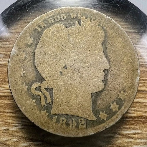 1892-P Barber Quarter - Actual Coin Shown - Free Shipping & Tracking INV#156