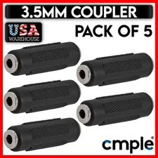 5 Pack Stereo 3.5mm Coupler 1/8" AUX Female/Female Adapter Audio Jack Converter