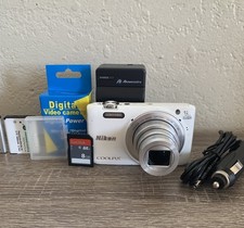 Nikon Coolpix S6800 Digital Camera White 12X Wide Optical Zoom WiFi 16MP Working