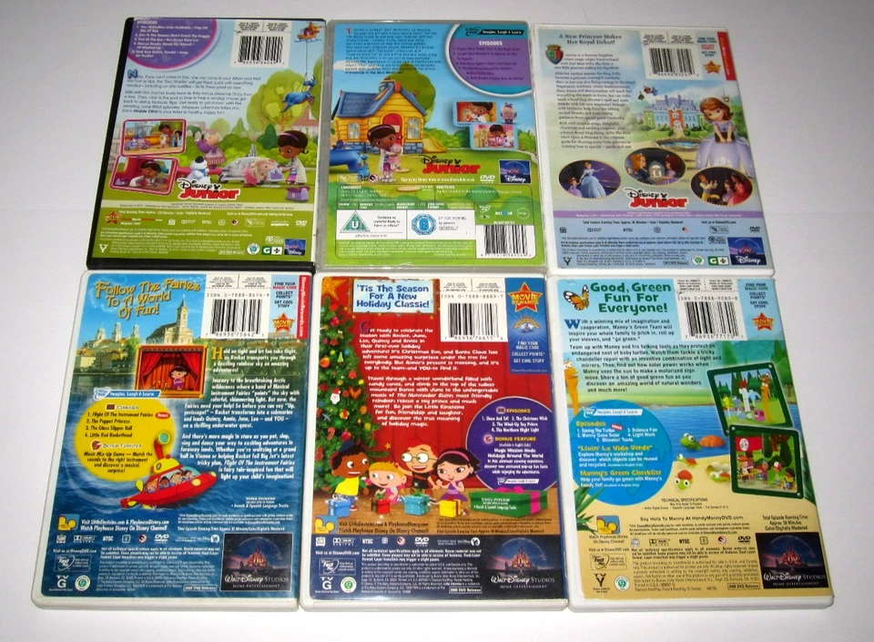 Lot Of 6 Disney Junior Sofia The First Doc McStuffins Einstein Handy Manny DVDs - Image 2 of 3