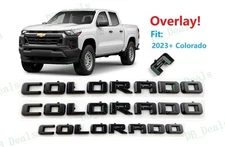 3pc matte black front rear overlay emblem badge for 2023-2025 colorado