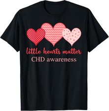Camiseta unisex Little Hearts Matter CHD Mes de Concientización sobre Enfermedades Cardíacas Regalo