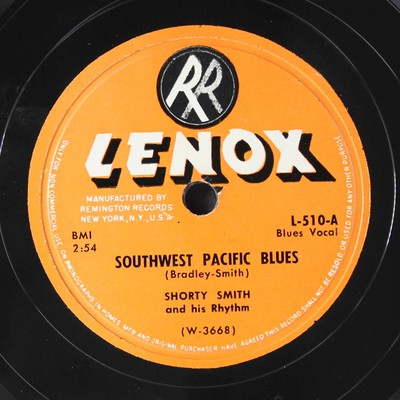 Shorty Smith: Southwest Pacific Blues/Wiggle' Rund My Baby Lenox Einzel