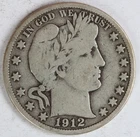 VG 1912 D Barber Half Dollar