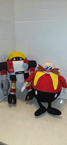 SEGA Sonic the Hedgehog Plush Doll Lot of 2 Dr. Eggman E-102 Gamma 2022 - product listing photo