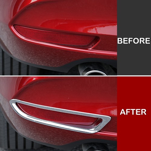 For Mazda 3 M3 Axela 2019-2023 Chrome Tail Rear Fog Light Lamp Cover Trim Frame - Foto 1 di 8