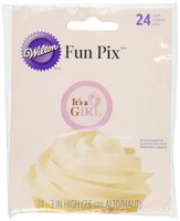 Wilton Cupcake Pics/toppers It's A Girl 24 Pack Baby Shower Cake Decorations on sale Wilton Cupcake Pics/toppers It's A Girl 24 Pack Baby Shower Cake Decorations on sale