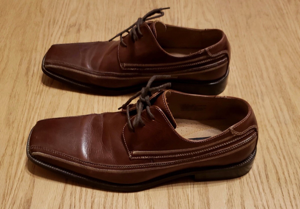 Mens Stacy Adams Hanson Brown Oxford Leather Dress Shoes Size 11 Mens Stacy Adams Hanson brown oxford leather dress shoes  main image 3