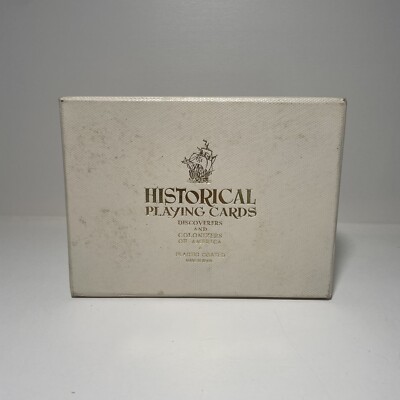 VINTAGE HISTORICAL PLAYING CARDS FOURNIER MADE IN SPAIN EXPLORERS Good Condition