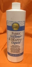 NEW Aleene's Fabric Stiffener & Draping Liquid-16oz