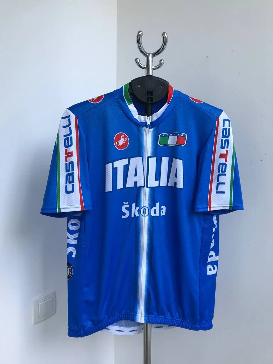 ITALIA CASTELLI CYCLING SHIRT JERSEY BLUE ROSSO CORSA SKODA TOP