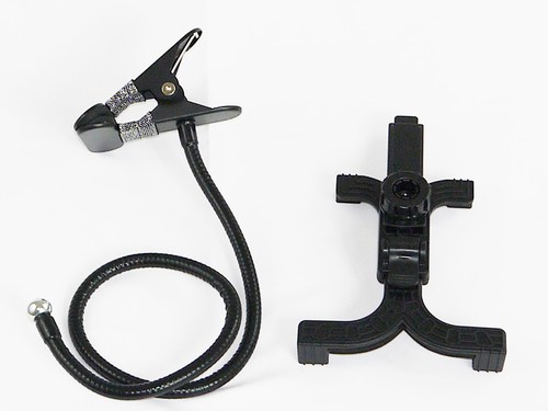 New 360 Rotation Mini Tablet Holder, Metal Gooseneck Arm & Metal Clip-On - 第 6/16 張圖片