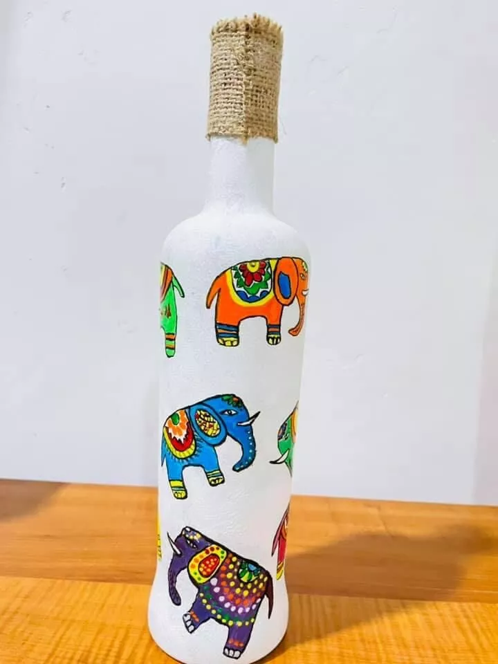 Acrylic bottle painting deals