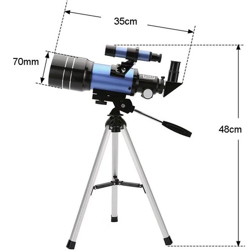 70mm Telescopes Gifts for Kids Adults Astronomy Beginners Refractor AU - Picture 2 of 8