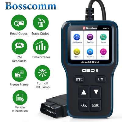 Bosscomm IFIX501 OBD2 Code Reader Check Engine Fault Diagnostic Scanner Tool