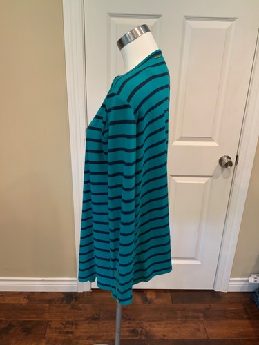 Michael Kors Teal & Blue Striped Cardigan Sweater, Size Medium, NWT! - Picture 6 of 9
