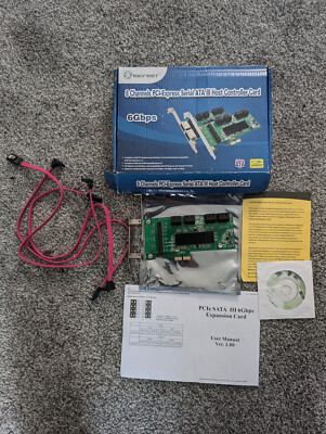 SYBA SI-PEX40071 8 Channels Internal SATA III Ports PCI-e Host Controller Card 